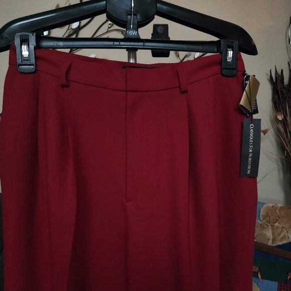 NWT Classiques for Nordstrom sz 12 red wool pants - Picture 3 of 7